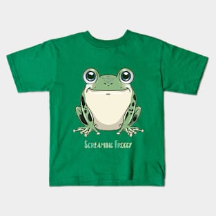 Screaming Froggy Funny Frog Kids T-Shirt